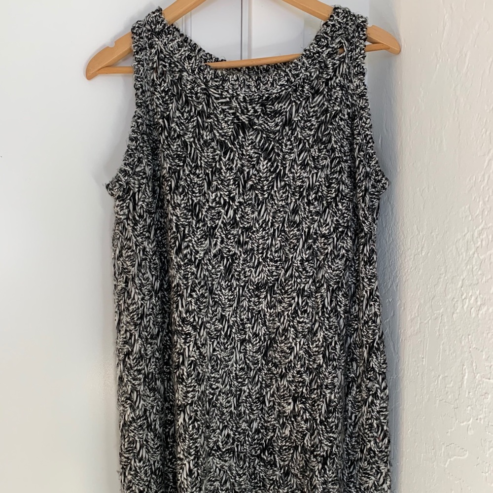 Black and white cutout sweater